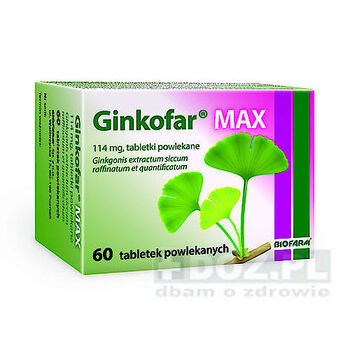 Ginkofar max, 114 mg, tabletki powlekane, 60 szt