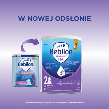 Bebilon Prosyneo HA 2 Hydrolyzed Advance, mleko następne dla niemowląt po 6. miesiącu, 400 g