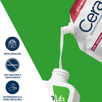 Zestaw CeraVe, nawilżająca emulsja dla skóry normalnej i suchej, 473 ml + opakowanie uzupełniające, refill, 473 ml