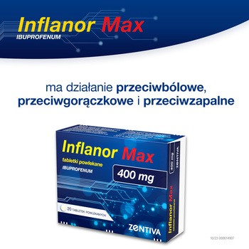 Inflanor Max, 400 mg, tabletki powlekane, 20 szt.