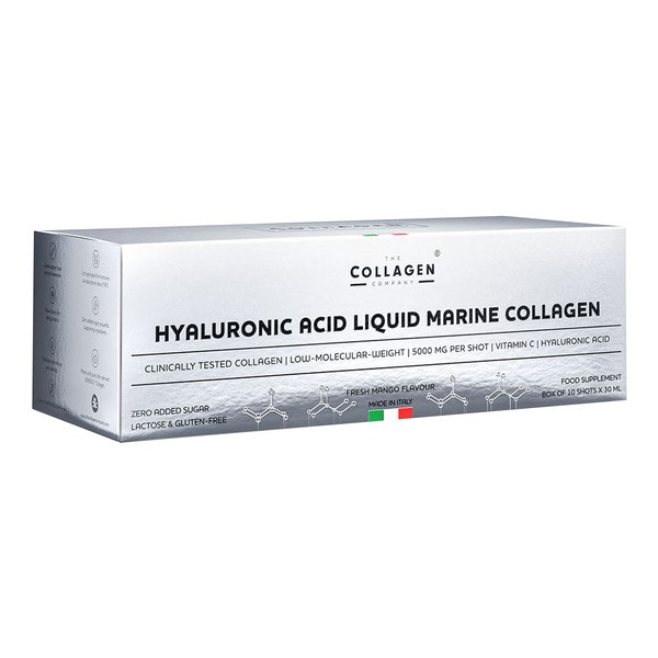 Kolagen morski VERISOL 5000 mg z kwasem hialuronowym 20 mg i witaminą C 80 mg, 10 buteleczek [The Collagen Company] - The Collagen Company