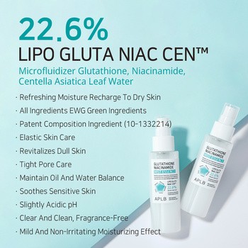 APLB Glutathione Niacinamide Mist Essence, mgiełka-esencja rozjaśniająca do twarzy z glutationem i niacynamidem, 105 ml