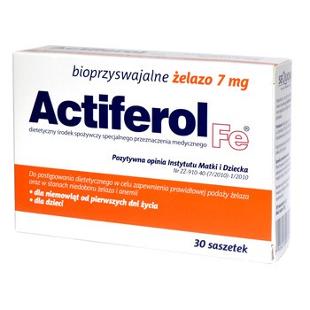 Actiferol Fe,  7 mg, proszek, 30 saszetek