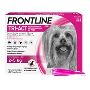 Frontline Tri-Act Spot-on XS Pies 2-5 kg, potrójna ochrona przed pasożytami, krople w pipetach, 0,5 ml x 3 szt. https://azcdn.doz.pl/image/d/product/3b5481a6-scale-180x180.png