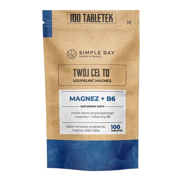Magnez + B6 200mg/4mg 100 tabletek [Twój Cel To] - Twój Cel To