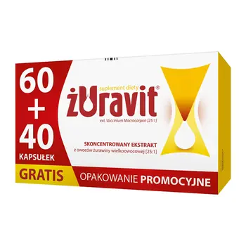 Żuravit, kapsułki miękkie, 60 szt. + 40 szt.
