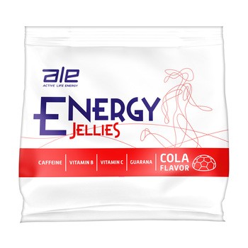 ALE Energy Jellies, żelki o smaku coli z kofeiną i guaraną, 50 g