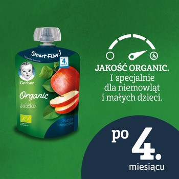 Gerber Organic, mus jabłko, 4 m+, 90 g