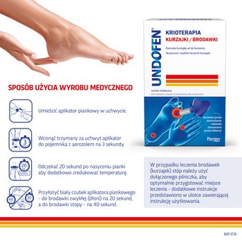 Undofen Krioterapia, aerozol na kurzajki i brodawki, 50 ml