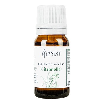 Natur Planet, olejek eteryczny Citronella, 10 ml