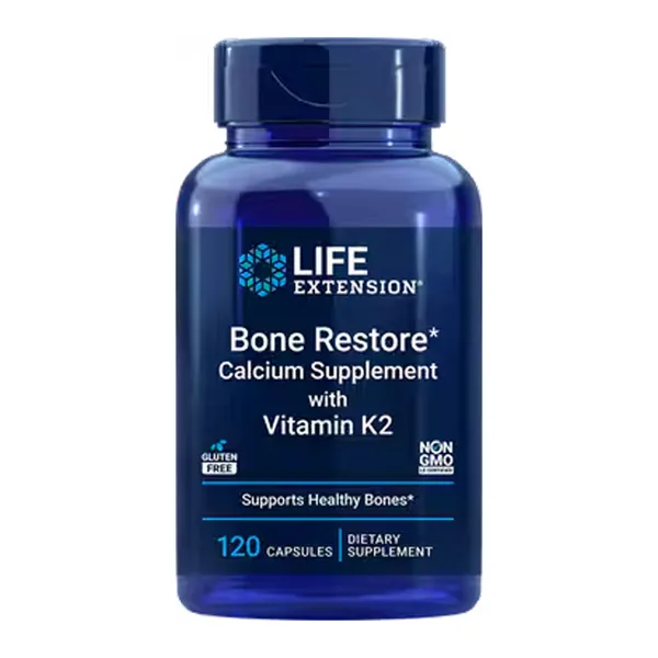 Кальций Life Extension Bone Restore with Vitamin K2, 120 капсул