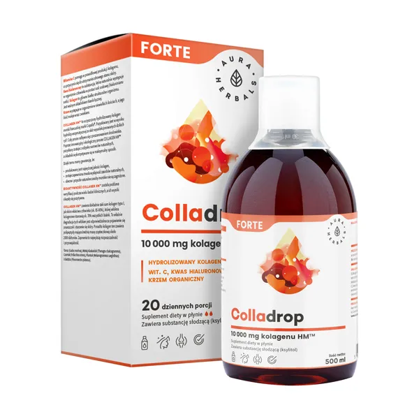 Kolagen morski 10000 mg płyn 500 ml [Aura Herbals] - Aura Herbals