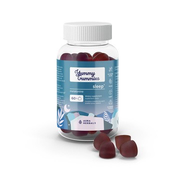 Aura Herbals, Yummy Gummies Sleep, żelki, smak jagodowy, 60 szt.