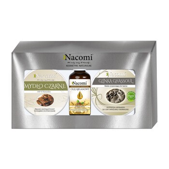 Zestaw Promocyjny Nacomi Rytuał Hammam, mydło czarne, 200 ml + olej arganowy eco, 50 ml + glinka ghassoul, 100 ml