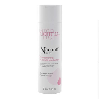 Nacomi Next LVL Dermo, szampon do włosów wzmacniający & rewitalizujący, 250 ml