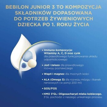 Zestaw 2x Bebilon Advance Pronutra 3 Junior, formuła na bazie mleka po 1. roku życia, proszek, 1000 g