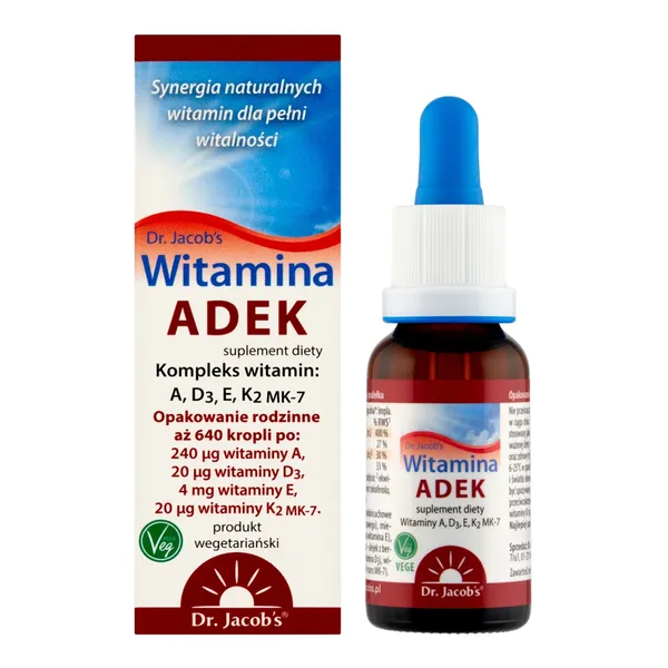 Витамины A, D3, E, K2 Dr. Jacob's ADEK, капли, 20 мл