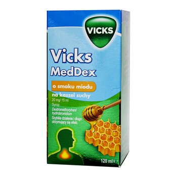 Vicks MedDex o smaku miodu na kaszel suchy, 20 mg/15 ml, syrop, 120 ml