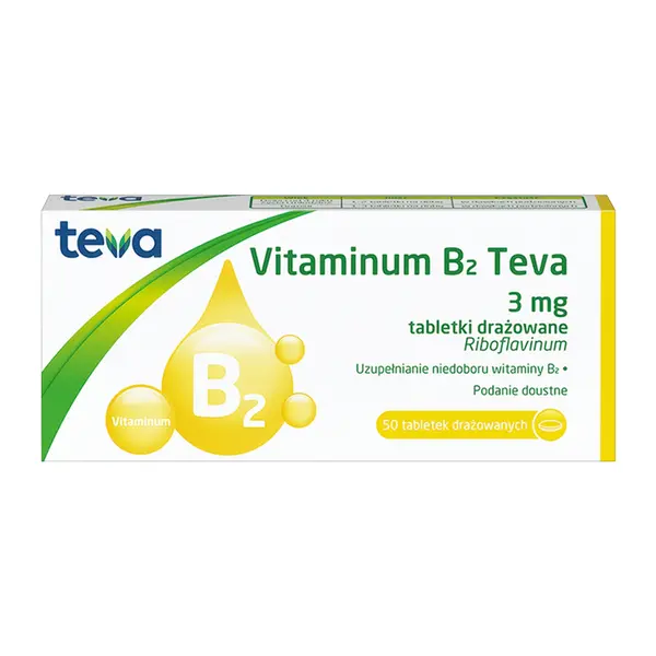 Witamina B2 3 mg 50 tabletek [TEVA]