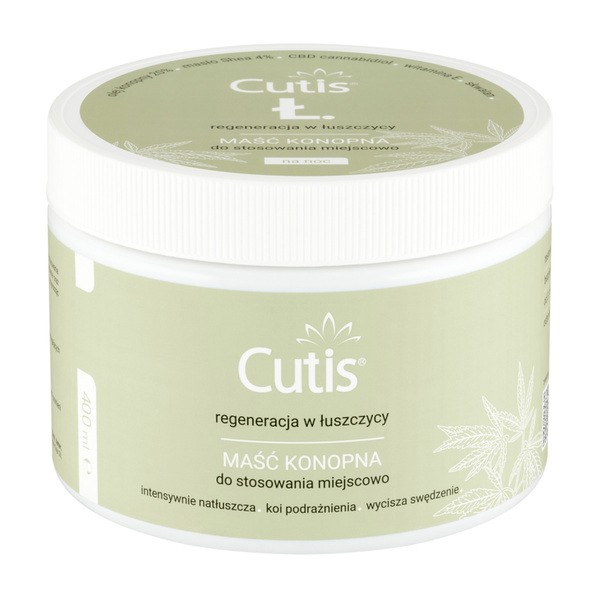 Cutis Cutis Ł, maść konopna 20% + CBD, 400 ml — Inhaltsstoffe i ocena