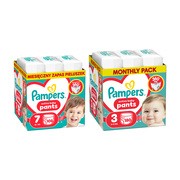 Zestaw Pampers Active Baby Pants, 7, (15+ kg), 108 szt. + 3, (6-11 kg), 180 szt.