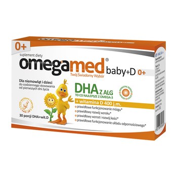 Omegamed Baby+D 0+, kapsułki twist-off, 30 szt.