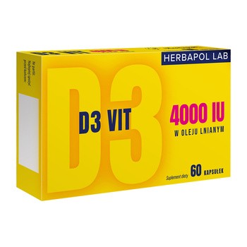Herbapol Lab D3 Vit 4000, kapsułki, 60 szt.