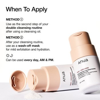 Anua Rice Enzyme Brightening Cleansing Powder, puder do mycia twarzy, 40 g