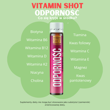 Triggy Vitamin Shot Odporność, smak pomarańczowy, płyn w ampułce, 25 ml