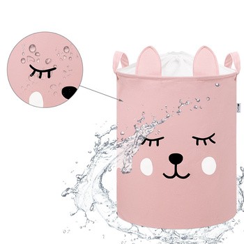 Waya, kosz pojemnik na zabawki miś różowy, 1 szt.