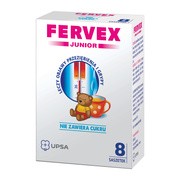 Fervex Junior, granulat bez cukru, 8 saszetek