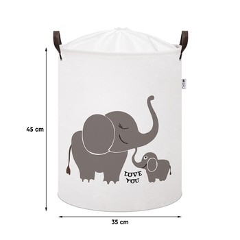 Sipo, kosz na zabawki, Słonie, 1 szt.