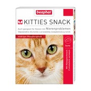 Beaphar Kitties Snack, przysmak dla kotów z problemami nerkowymi, serowe, tabletki, 75 szt.