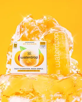 Waterdrop, Microdrink Ice Tea Peach, kostki musujące do przygotowania napoju, 2,1 g x 12 szt.
