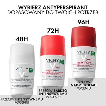 Vichy, antyperspirant w kulce do skóry wrażliwej lub po depilacji, 50 ml