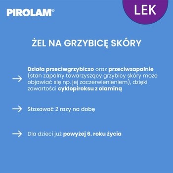Pirolam, 1%, (10 mg/g), żel, 20 g
