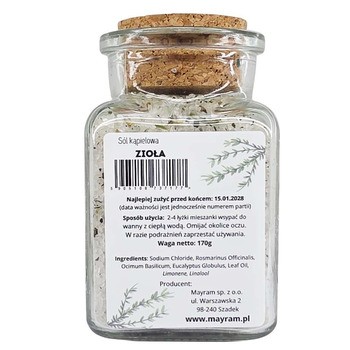 Mayram, sól do kąpieli, Zioła, 170 g