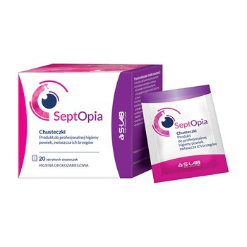 SeptOpia, sterylne chusteczki jednorazowe do higieny powiek, 20 szt.