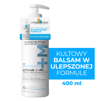 Zestaw La Roche Posay Lipikar, Syndet AP+, krem myjący uzupełniający poziom lipidów, przeciw podrażnieniom skóry, 400 ml + Baume AP+Max, balsam o potrójnym działaniu, 400 ml