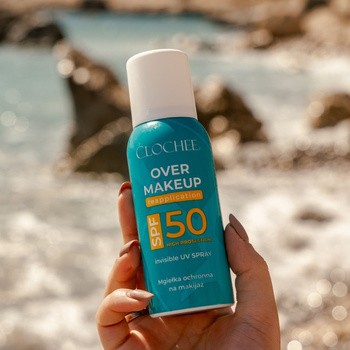 Clochee Over Makeup, mgiełka ochronna na makijaż, SPF50+, 75 ml