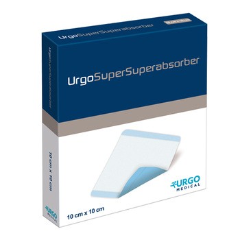 UrgoSuperSuperabsorber, opatrunek, 10 cm x 10 cm, 1 szt. (z opakowania 10 szt.)