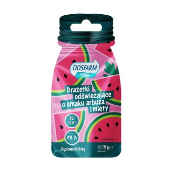 Dosfarm Vita, drażetki odświeżające o smaku arbuza i mięty, 24 szt. (19 g)