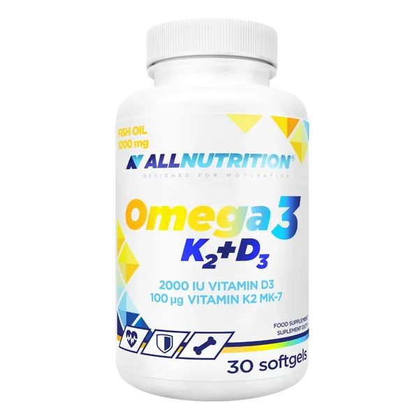 Omega 3 K2 + D3 1000mg 30 kapsułek [ALLNUTRITION] - ALLNUTRITION