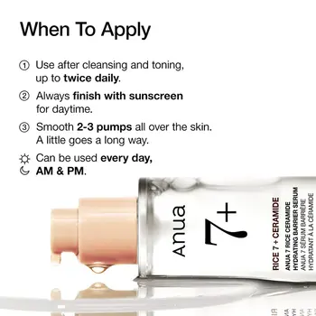 Anua 7 Rice Ceramide, serum nawilżające do twarzy, 50 ml