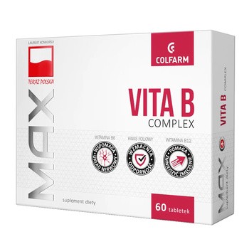 Max Vitaminum B Complex, tabletki, 60 szt. (50 szt.+10 szt.), Colfarm