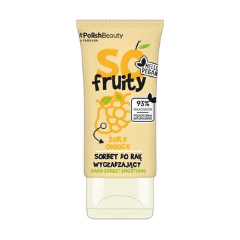 Flos-Lek, So fruity, sorbet do rąk wygładzający, żółte owoce, 50 ml