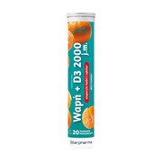 Wapń + D3 2000 j.m., tabletki musujące, smak mandarynkowy, 20 szt. https://azcdn.doz.pl/image/d/product/32dc73df-scale-180x180.png