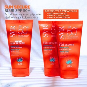 SVR Sun Secure Blur, bezzapachowy, krem-mus SPF50+, 50 ml