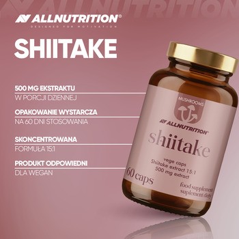 Allnutrition Mushrooms Shiitake, kapsułki, 60 szt.