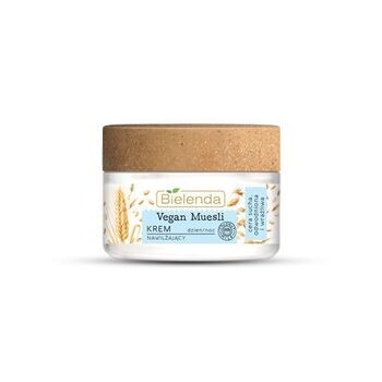Bielenda, Vegan Muesli, Pszenica + Owies + Mleczko Kokosowe, krem nawilżający, 50 ml